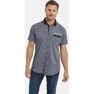 Jan Vanderstorm herren Overhemd Met Korte Mouwen - 43/44 - donkergrijs