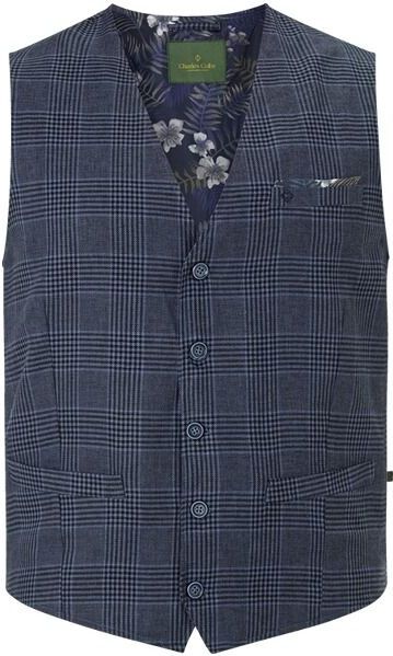 DUKE - NIVEN - Bodywarmer - Donkerblauw - Glencheckpatroon