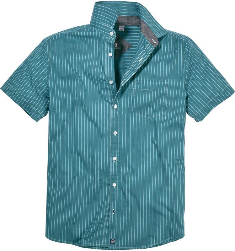 Jan Vanderstorm - PERTTU - Overhemd - Petrol - Gestreept