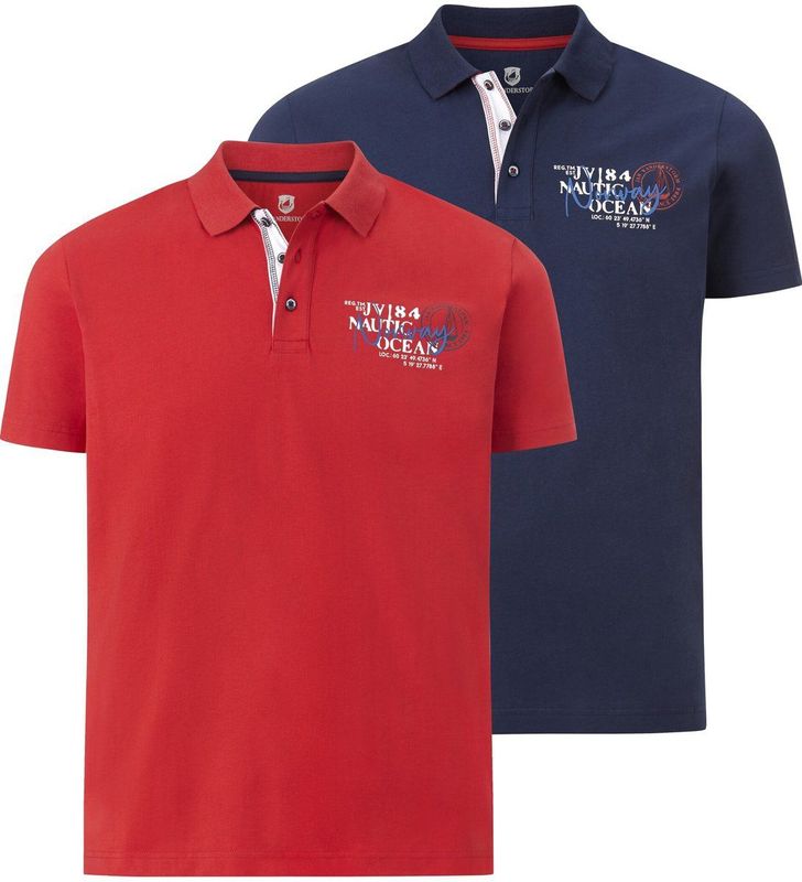 Jan Vanderstorm - Poloshirts - Rood - Set Van 2