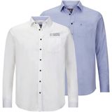 Jan Vanderstorm - Set Van 2 - Overhemden - Lichtblauw - Katoen