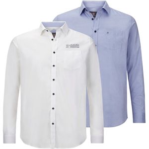 Jan Vanderstorm - Set Van 2 - Overhemden - Lichtblauw - Katoen