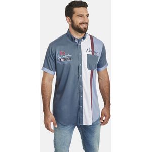 Jan Vanderstorm - THJORVEN - Overhemd - Blauw - Korte Mouwen