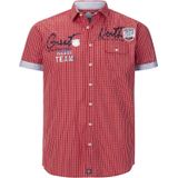 Jan Vanderstorm - AJULE - Overhemd - Rood - Korte Mouwen - Kreukarm Katoen