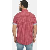 Jan Vanderstorm - AJULE - Overhemd - Rood - Korte Mouwen - Kreukarm Katoen