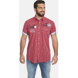 Jan Vanderstorm - AJULE - Overhemd - Rood - Korte Mouwen - Kreukarm Katoen