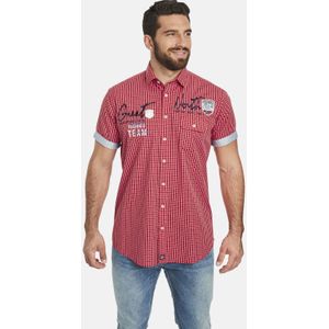 Jan Vanderstorm - AJULE - Overhemd - Rood - Korte Mouwen - Kreukarm Katoen