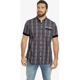 Jan Vanderstorm herren Overhemd Met Korte Mouwen - 41/42 - donkergrijs