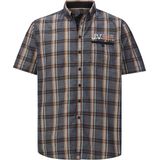 Jan Vanderstorm herren Overhemd Met Korte Mouwen - 41/42 - donkergrijs