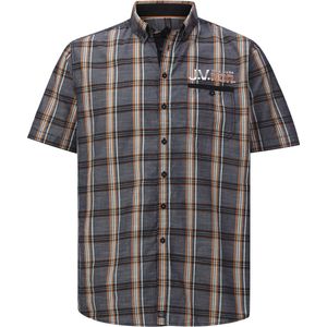 Jan Vanderstorm herren Overhemd Met Korte Mouwen - 41/42 - donkergrijs