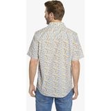 BELLANZA - Overhemd - Beige - Korte Mouwen - Patroon