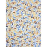 BELLANZA - Overhemd - Beige - Korte Mouwen - Patroon