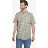 BELLANZA - Overhemd - Geel - Korte Mouwen - Geruit