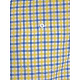 BELLANZA - Overhemd - Geel - Korte Mouwen - Geruit