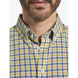 BELLANZA - Overhemd - Geel - Korte Mouwen - Geruit