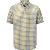 BELLANZA - Overhemd - Geel - Korte Mouwen - Geruit