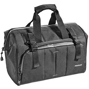 Mantona Doctor Bag cameratas met meerdere extra binnen- en buitenvakken met afneembaar vak voor DSLR-camera en camerasysteem, zwart, zwart.