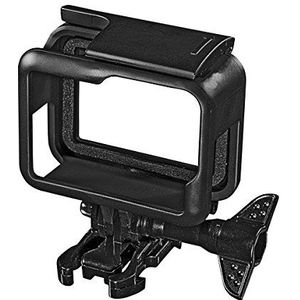 Mantona 21451 Comfort Frame voor GoPro Hero montageframe, actiecamera met snelspanhouder, beschermkap en veiligheidsglas zwart/zilver/wit