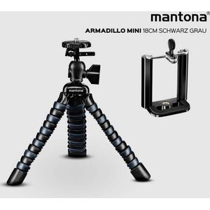 Mantona 22761 Ministatief Werkhoogte: 80 - 180 mm Zwart, Grijs