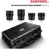 Samyang MF 24/35/50/85 MK2 Video Case Set Canon EF (Canon EF, Volledig formaat), Objectief, Zwart