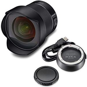 SAMYANG AF 14 mm F2.8 DSLR autofocus Canon EF 8008 + lens station groothoeklens met 14 mm vaste brandpuntsafstand, autofocus, voor Canon EF-Mount camera's, zwart, 23277