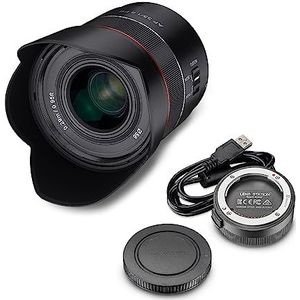 Samyang AF 35 mm F1,8 FE + Lensstation voor Sony E-Mount full-frame & APS-C I ultra lichte groothoeklens met snelle autofocus I vaste brandpuntsafstand voor Sony Alpha A7C, A7 III, A6100 etc.