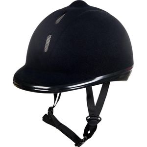 Riding helmet with flock finish -cap fluweel