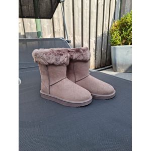 HKM Allweatherlaars Davos Fur taupe (bruinig) maat 36