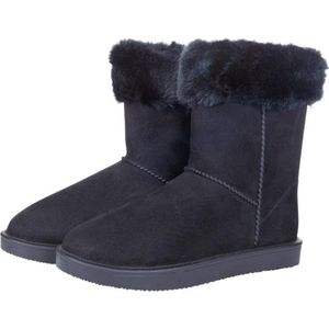 allweather Davos Fur met bontrandje waterdicht en bontgevoerde (stal)schoen zwart maat 34