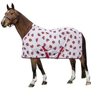 HKM Ladybug 1230 paardendeken wit/rood 135 cm