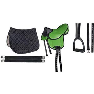 HKM Set Paardensport zadels Grün One Size