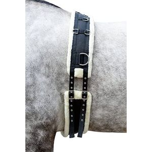 HKM Comfort Teddy riem zwart/natuur/warmbloed