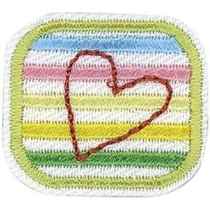 HKM 10236483 patches, stof, rood/groen/wit, één maat