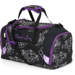 Satch plunjezak - dufflebag - zwart, paars, reflecterend - Ninja Hibiscu - duffelbag
