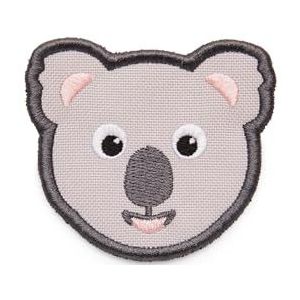 Affenzahn Koala VE3 Badges voor kinderen, uniseks, met klittenband, grijs, grijs, 7,8cm