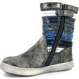 Shoesme - UR7W047 - Enkellaarzen - Zilver - Leer