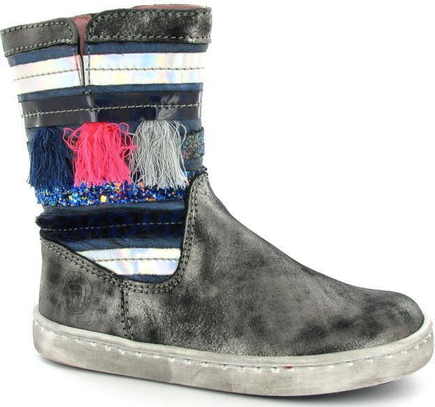 Shoesme - UR7W047 - Enkellaarzen - Zilver - Leer