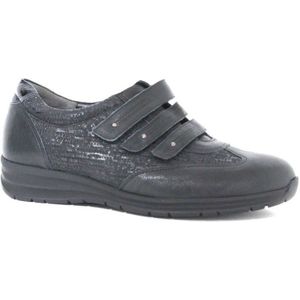 Durea 6155 Klittenbandschoenen - Zwart - Leer