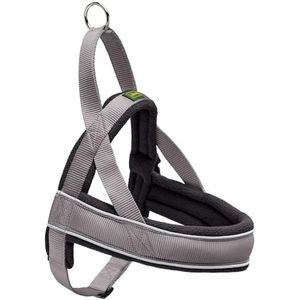 HUNTER RACING Noors harnas voor honden, nylon, reflecterend, vachtvriendelijk, 72-90/XL, Grijs