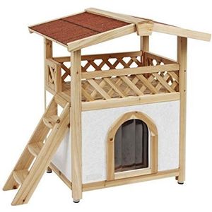 Kerbl 82660 Kattenhuis Tyrol Alpin, Hout, 88 X 57 X 77 Cm