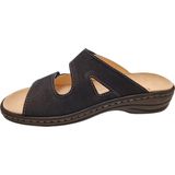 Longo - 1006391 - Dames Slippers - Donker Blauw - Leren Muiltjes