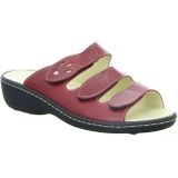 Longo Dames Slippers - Rood - Leren - Uitneembare Binnenzool