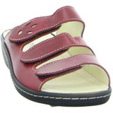 Longo Dames Slippers - Rood - Leren - Uitneembare Binnenzool