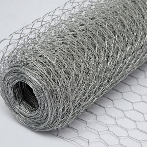 Gegalvaniseerd Draadgaas 25x0,5m - Fijnmazig Tuingaas 25x25mm - Kippengaas Plantensteun Zilver