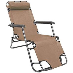 AMANKA Ligstoel opvouwbaar 155x60cm - lichte Ligbed Relaxstoel Tuinstoel Campingstoel Strandstoel