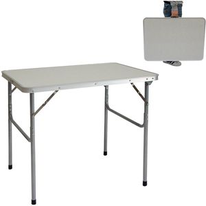 Alu Campingtafel 80x60cm - inklapbbar Kampeertafel - Picknicktafel licht Vouwtafel Klaptafel Grijs
