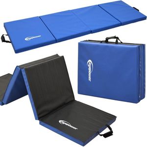 Eyepower XL gymnastiekmat 200x60x5 cm turnmat sportmat zachte vloermat blauw