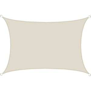 AMANKA UPF50+ Schaduwzeil - 3x5 m UV Luifel Polyester Rechthoek - Zonnezeil Waterafstotend Tuin Balkon - beige Polyester 16553