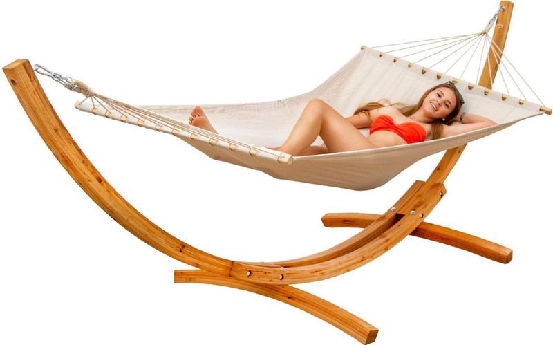Xxl Hängematte mit Gestell - 325 cm Hängemattengestell Holz mit Stabhängematte