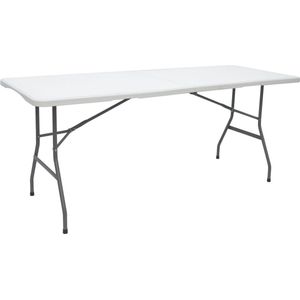 Opvouwbare Tuintafel 180x70x74 - Opklapbare Kunststof Eettafel Buiten - Tafel voor Tuin en Terras